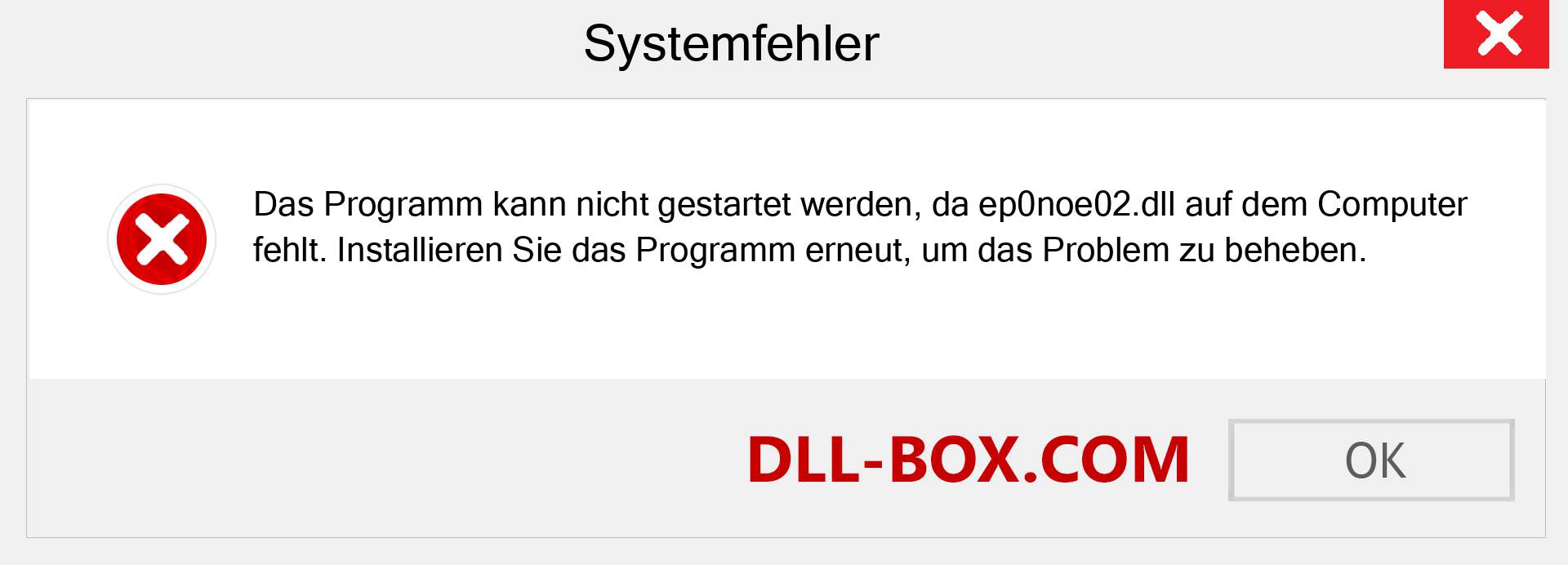 ep0noe02.dll-Datei fehlt?. Download für Windows 7, 8, 10 - Fix ep0noe02 dll Missing Error unter Windows, Fotos, Bildern